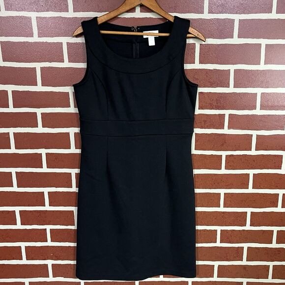 Ann Taylor Loft Classic Black Sheath Sleeveless LBD Timeless Size 6 - Picture 1 of 6